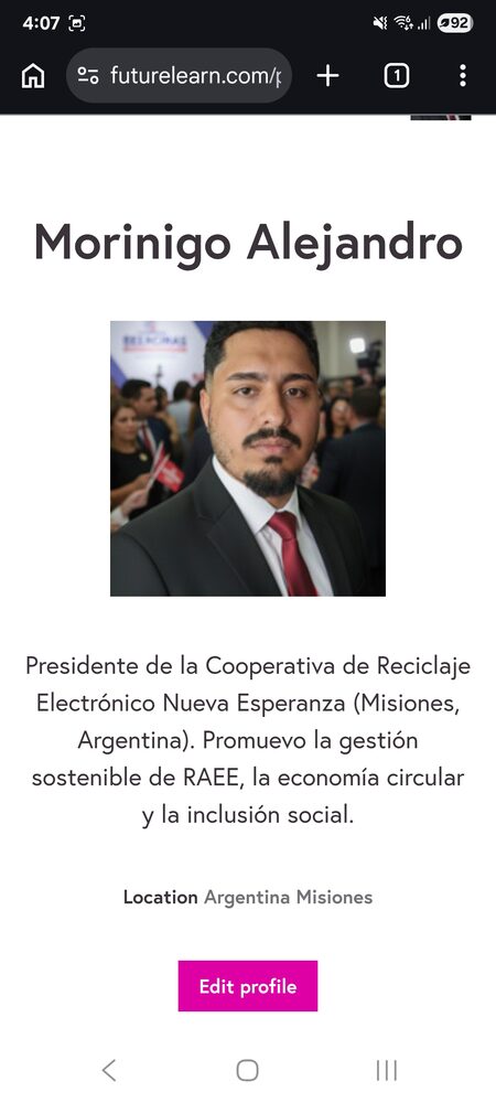 Alejandro Morinigo, presidente de la cooperativa