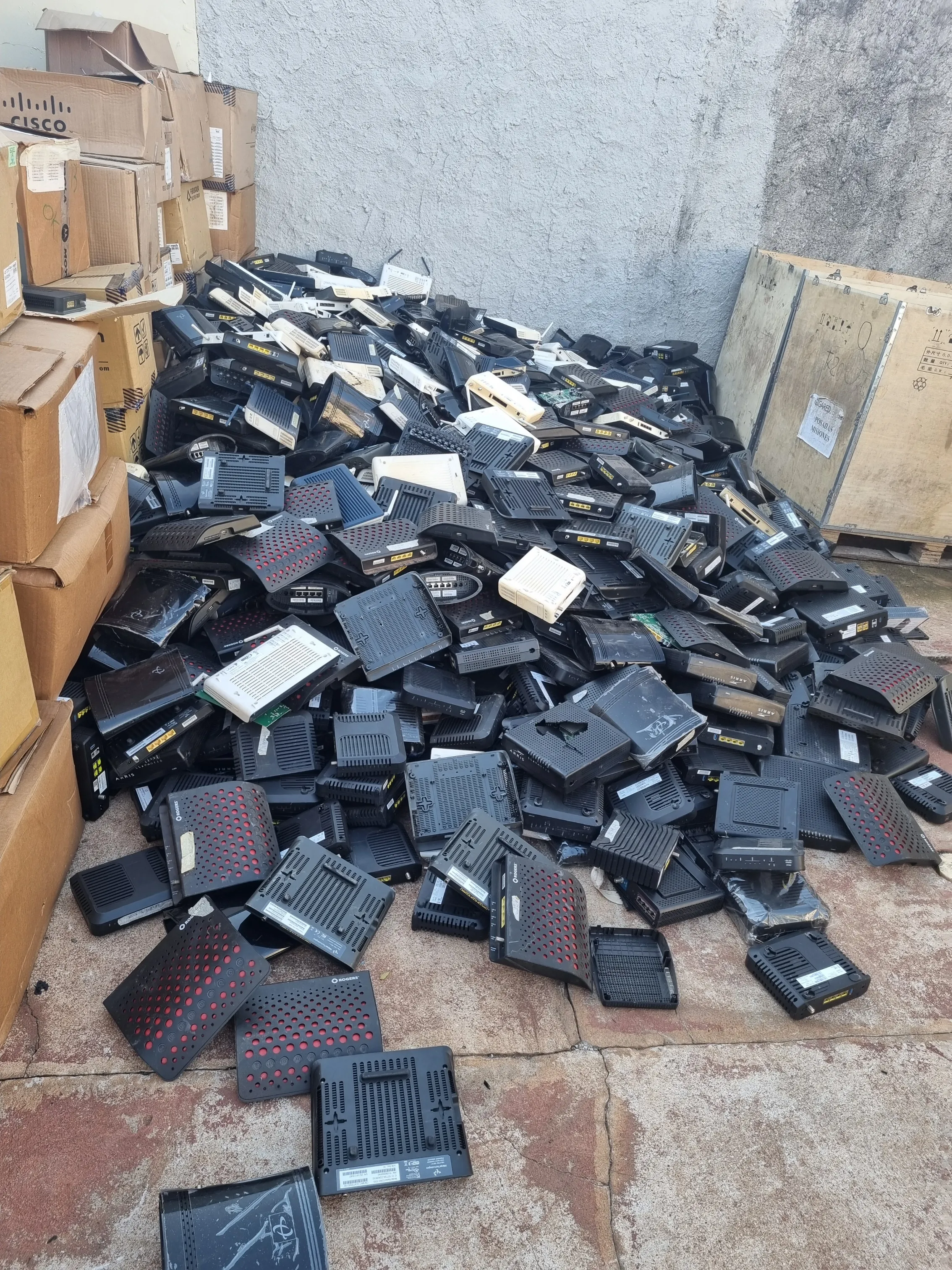 Módems y routers recuperados